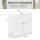 White Bathroom Vanity Cabinet with Shutter Doors, 60x30x60 cm 5