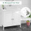 White Freestanding Bathroom Vanity Cabinet with 2 Doors 6