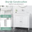 White Freestanding Bathroom Vanity Cabinet with 2 Doors 8