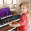 61-Key Beginner Keyboard Piano, Mic & Case, Black/Purple 3