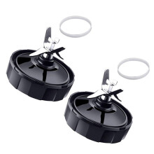2X 7 Fins Extractor Blades for  Blender Replacement Parts with Washer Rubber for Nutri  Auto IQ BL486 BL642