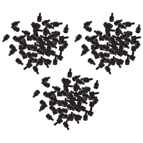 300X Motherboard Nylon Hex Standoff Threaded Spacer M3 Thread 6+6mm Black