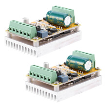 2X Placa Controladora de Motor Sin Escobillas de 380W 3 Fases (Sin / Sin Sensor Hall) Placa Controladora de PLC BLDC PWM 6.5-50V