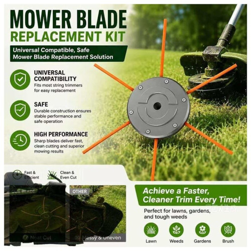 Blade Replacement Kit,6  Aluminum Trimmer ,Vintage Heavy-Duty String Trimmer Replacement 2