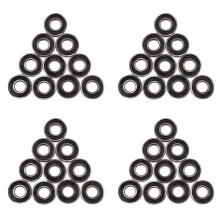 6001RS Rodamiento Rigido A Bolas 28x12x8mm 40 Piezas,Plateado & Negro