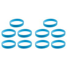 10X Mode Silikon Gummi Elastizitaet Armband Handgelenk Band Manschette Armband Armreif Himmelblau