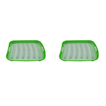 2X MáQuina de Salchichas Verde-6 en 1, Molde DIY para Hacer Perritos Calientes, Molde de Silicona para JamóN Hecho A Mano, MáQuina de Alimentos,