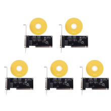 5X PCI Erweiterungs Karten Adapter 25Pin Parallel LPT PCI zu Parallel DB25 Drucker Anschluss Controller Karte