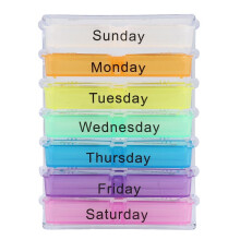 7 Day Tablet Pill Boxes Storage Organizer Container Case