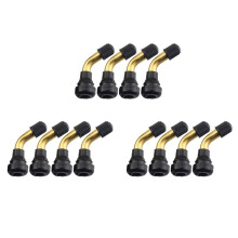 12Pcs Tyre Valves Stem Right Angle Snap-in Rubber 90 Degree Brass for Electric Scooter and  M365 Electric Scooter