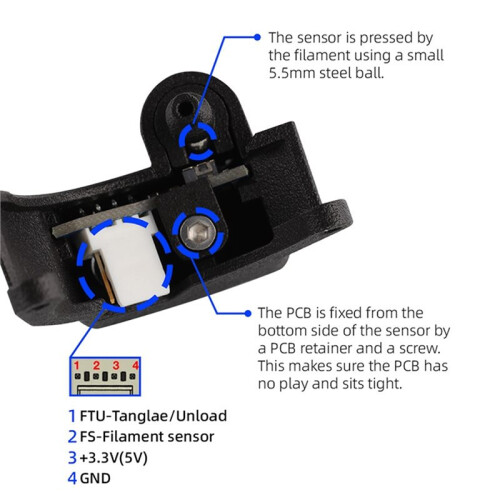 For Mellow LDO Orbiter V2 Extruder  Filament Sensor V4.2 Kits Detect Stuck Filament Sensor 2