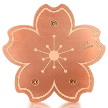 Pure Copper Bird Bath Disk, Triple Point Support Design Lower Cleaning Frequency (1, Copper Flower)