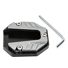 Soft Ground Side Stand Pad for Bikes, Aluminum Parking-Grey