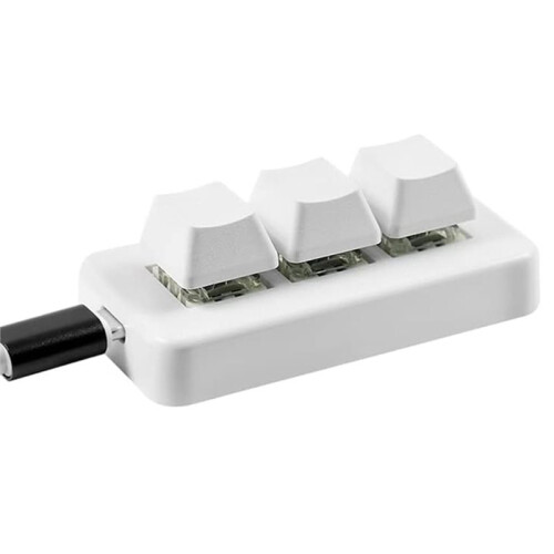 3 Keys Wireless Macro Keypad, RGB Mechanical Programmable  Keyboard USB 2.4G 2