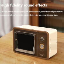 Retro  Speaker Vintage Audio Sound System Wireless MP3 Music Player Support Lyrics Display Calendar Green
