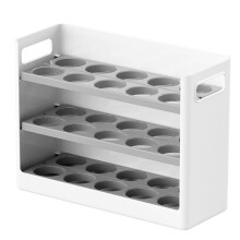 Foldable Egg Storage Box for Refrigerator Side Door - 30 Egg Dispenser Organizer