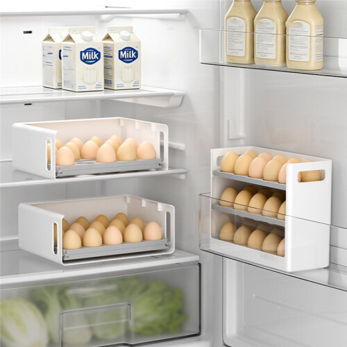 Foldable Egg Storage Box for Refrigerator Side Door - 30 Egg Dispenser Organizer 1