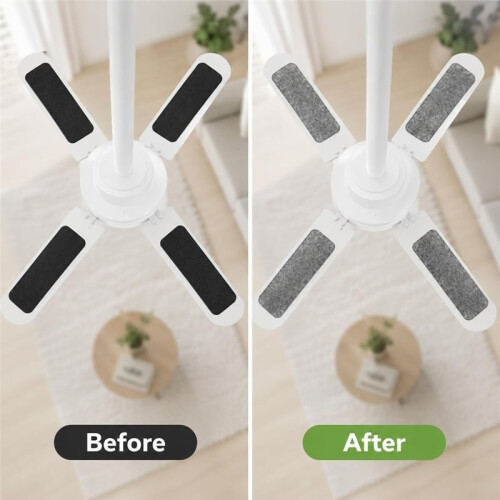 Deckenventilatorblatt-Luftfilter, Waschbare Wiederverwendbare Staubfänger-Pads für Ventilatorblätter, Selbstklebende Ventilatorfilter für , 10