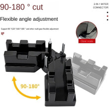 Outil de Mesure et de Coupe à Onglet 2-en-1, Jauge D'Onglet et Boîte à Onglet pour Mesurer les Angles D'Onglet et Couper avec une Scie à Onglet