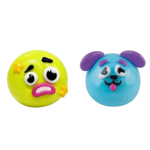 2PCS Smushers Curiosities Dog Face Swap Squishy Toy Squeeze Toys Stress Relief Decompression DIY Toys Gifts Toy B