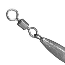5PCS 80g Fishing Weights Torpedo Wire Fishing Weight Double Ring Thick Hanging Ring Saltwater Offshore Boat Fishin
