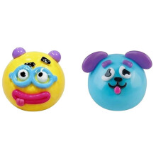 2 St. Smushers Curiosities Hundansikte Byt Squishy Leksak Kramleksaker Stressavlastning Avkoppling DIY Leksaker Gåvor Leksak A
