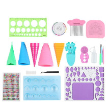 Handmade Paper Quilling Tool Kit - Rolling Set with Paper Crafts Crimper Comb Ruler Pins Border Buddy Set