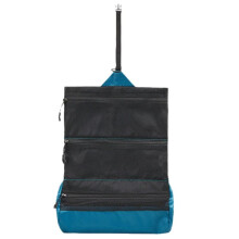 Organizador de Artículos de Tocador Plegable Premium: Bolsa de Lavado Portátil Impermeable para Viajes, Camping y Gimnasio Azul