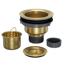 Kitchen Sink Drain 3-1/2 Inch,Kitchen Drain Assembly Kit with Removable Deep Sink Strainer Basket and Drain Sealing