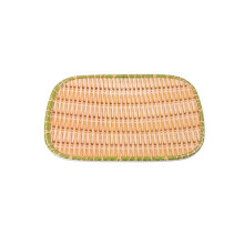 Assiette à Légumes en Mélamine pour Pot Chaud en Bambou, Plat de Service Vert pour Barbecue, Plusieurs Styles pour Usage en Restaurant L