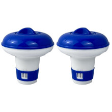 2 St. Klor Dispenser Klor Flytande Inomhus och Utomhus Pool Klor Kemisk Diffusor för Simbassäng Spa Flytande
