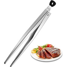 12-Inch Locking Stainless Steel Kitchen Tongs Multi-Function Grill Tongs,for Steaks, Bread, Pizza, Salads