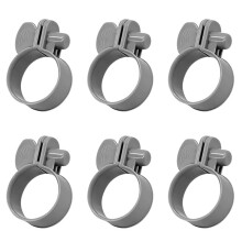 6pcs 1-1/4 Inch Plastic Pool Hose Clamps for Secure Connections with for Above Ground Pool Filters and Pumps