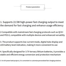 QC4.0 PD3.0 Full Agreement 22.5W Charging Motherboard Fast Charging Mobile Power Module DIY Lithium Iron Digital Display