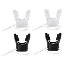 Scuba Diving Mouthpiece 4-Pack, Soft Silicone Snorkel Mouthpiece Regulator Replacement with 4 Ties