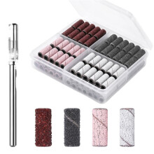 100 Stuks Schuurbanden voor Nagelboor, 80/120/180/240 Korrel Nagelschuurbanden Combo A