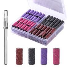 100Pcs Sanding Bands for Nail Drill, 80/120/180/240 Grit Nail Sanding Bands Combo B