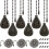 6 Ceiling Fan Pull Chain Set Including Decorative Fan Pull Chain Pendant,Fans Pulls Chains Extension,Connectors 1