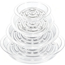 20 Pack Clear Plant Saucers (6/8/10/12 in) - Indoor/Outdoor, Plant Trays, Plant Drip Tray,for Plants, Flower Pot Saucers