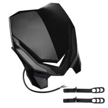 Universal Motorcycle License Plate Mount with LED Daytime Running Lights (Fits Most Motorcycles)