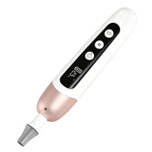Electric Nail Drill, Rose Gold Manicure Pedicure Kit with 5 Bits, LED Light, 5-Speed, Type-C Rechargeable
