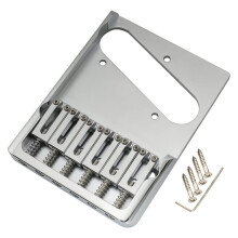 Puente Asimétrico de Latón de 54 mm (2-1/8 Pulgadas) de Alta Resistencia para Reparación y Reemplazo de Guitarra Eléctrica Estilo Telecaster
