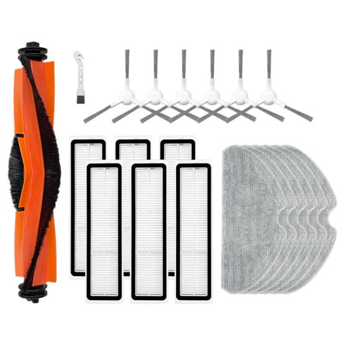 Compatible for  F9 Pro / D9 Max White Main Roller Side Brush Hepa Filter Mop Cloths Accessories 20pcs