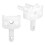 2pcs Vertical Blinds Replacement Parts, Vertical Blind Wand Control Replacement White Plastic Repair Accessories 1