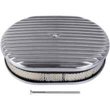 2 Inch Oval Full Finned Aluminum Air Cleaner with Washable Filter for 5 1/8" Carburetors