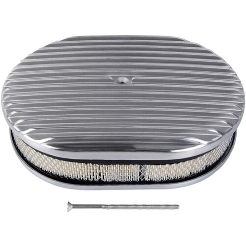 Filtro de Ar de Alumínio Oval de 2 Polegadas com Filtro Lavável para Carburadores de 5 1/8"