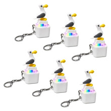 6PCS for Seagull Button Keychain Rechargeable Sound Button Keyboard Clicker Fidget Toy Stress Reducer Noise Maker Gift