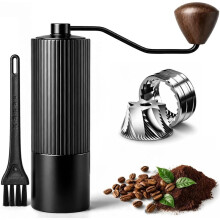 Moulin à Café Manuel, Moulin à Café à Main avec Meule Conique en Acier Inoxydable à 7 Cœurs, Moulin à Café Portable à Main
