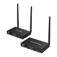 2.4GHz Wireless ARC Optical Audio Transmitter Receiver for TV Pojector,CEC Control for R/L 3.5mm RCA Amplifier Speaker