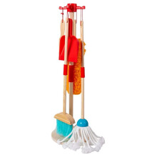Wooden Cleaning Kit for Kids Imitation Wooden Game Educational and Household Toys for Year Old Boys Girls A